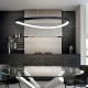 Lampada a sospensione a led grande in alluminio dal design moderno