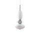 Lampada a sospensione a led in metallo con diffusore in vetro design elegante