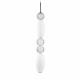 Lampada a sospensione alta a led in metallo diffusore in vetro design elegante