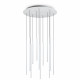 Lampada a sospensione con 12 diffusori singoli a led