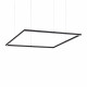 Lampada a sospensione con diffusore a led quadrato grande