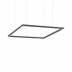 Lampada a sospensione con diffusore a led quadrato medio