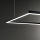 Lampada a sospensione con diffusore a led quadrato medio