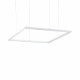 Lampada a sospensione con diffusore a led quadrato medio