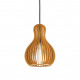 Lampada a sospensione con diffusore in legno multistrato dal design moderno