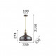 Lampada a sospensione con diffusore in metallo grande dal design industrial