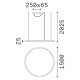 Lampada a sospensione con diffusore rotondo a led D.150