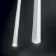 Lampada a sospensione con diffusore singolo a led corto e quadrato