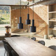 Lampada a sospensione con singolo diffusore in metallo dal design moderno