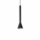 Lampada a sospensione con singolo diffusore led a cono in metallo verniciato