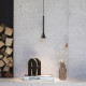 Lampada a sospensione con singolo diffusore led a cono in metallo verniciato