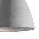 Lampada a sospensione con singolo diffusore moderno in cemento versione 2
