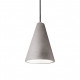 Lampada a sospensione con singolo diffusore moderno in cemento versione 2