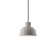 Lampada a sospensione con singolo diffusore moderno in cemento versione 4