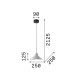 Lampada a sospensione con singolo diffusore moderno in cemento versione 5