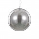 Lampada a sospensione di design in metallo con diffusore in vetro gigante