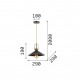 Lampada a sospensione diffusore a cono in metallo piccolo dal design industrial