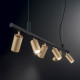 Lampada a sospensione grande con 6 faretti orientabili