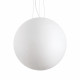 Lampada a sospensione in metallo bianco con diffusore in policarbonato grande