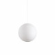 Lampada a sospensione in metallo bianco con diffusore in policarbonato piccolo
