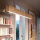 Lampada a sospensione in metallo con diffusore a led lineare