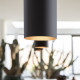 Lampada a sospensione in metallo con singolo diffusore dal design moderno