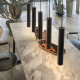 Lampada a sospensione in metallo con singolo diffusore dal design moderno