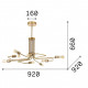 Lampada a sospensione in metallo dal design moderno con 8 lampadine