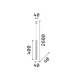 Lampada a sospensione in metallo singolo diffusore slim dal design moderno
