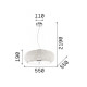 Lampada a sospensione media elegante con diffusore con perle di cristallo