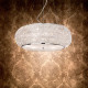 Lampada a sospensione media elegante con diffusore con perle di cristallo