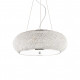 Lampada a sospensione media elegante con diffusore con perle di cristallo