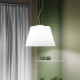 Lampada a sospensione moderna con diffusore in vetro bianco acidato