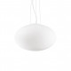 Lampada a sospensione moderna con diffusore in vetro ovale acidato grande