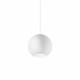 Lampada a sospensione moderna con singolo diffusore in metallo rotondo