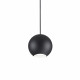 Lampada a sospensione moderna con singolo diffusore in metallo rotondo