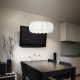 Lampada a sospensione moderna grande con diffusore in lastre di vetro
