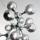 Lampada a sospensione moderna in metallo con 15 diffusori in vetro acidato