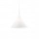 Lampada a sospensione moderna in metallo con diffusore in vetro grande