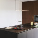 Lampada a sospensione per cucina con struttura in alluminio e diffusore a led