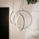 Lampada a sospensione piccola in metallo con diffusore in acrilico a led