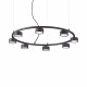 Lampada a sospensione rotonda grande con 8 diffusori dal design moderno