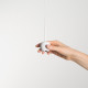 Lampada a sospensione singola a LED con diffusore in alluminio a sfera