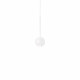 Lampada a sospensione singola a LED con diffusore in alluminio a sfera