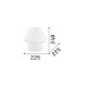 Lampada da comodino grande con diffusore in vetro satinato