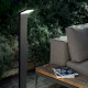 Lampione da giardino a led struttura alta in alluninio e diffusore in acrilico
