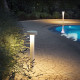 Lampioncino da giardino moderno struttura in alluminio e diffusore in acrilico