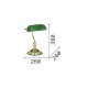 Lampada da scrivania in metallo con diffusore in vetro soffiato