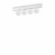 Lampada da soffitto a led in metallo con diffusori lineari in acrilico