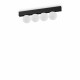Lampada da soffitto a led in metallo con diffusori lineari in acrilico